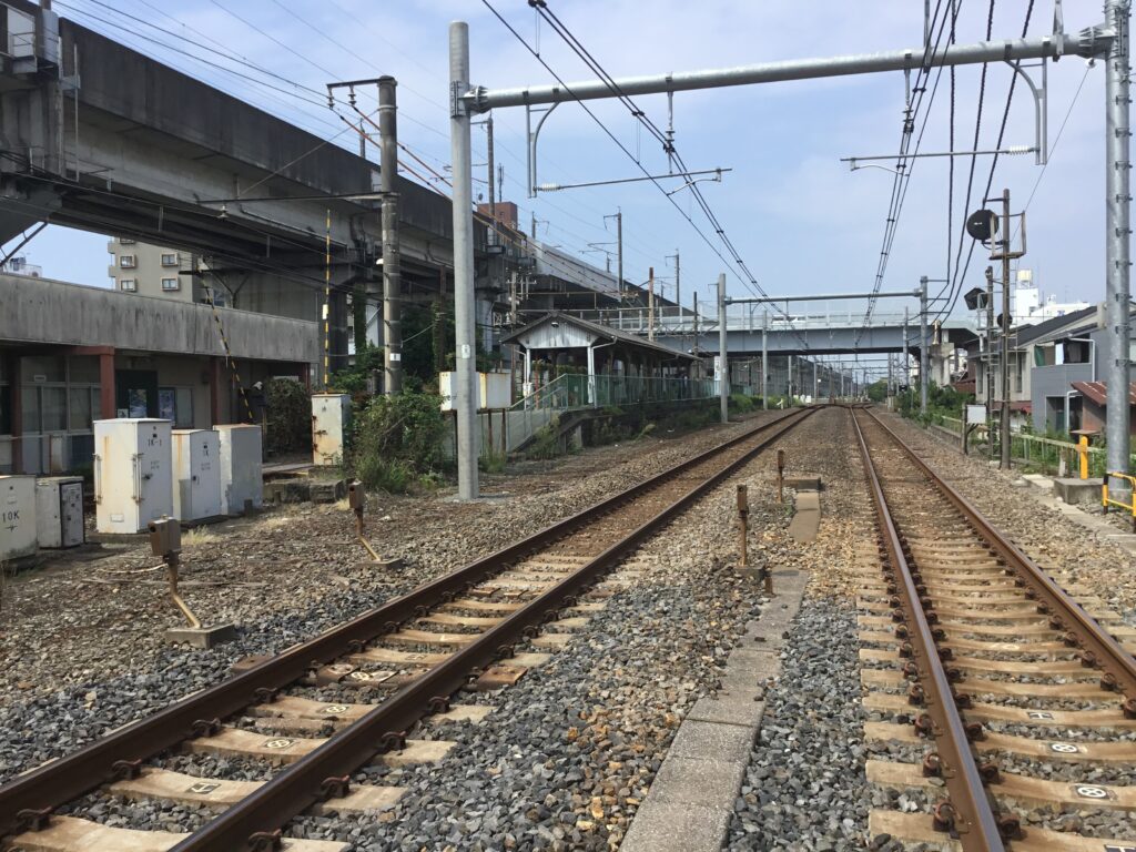 上熊谷駅　線路側からの写真