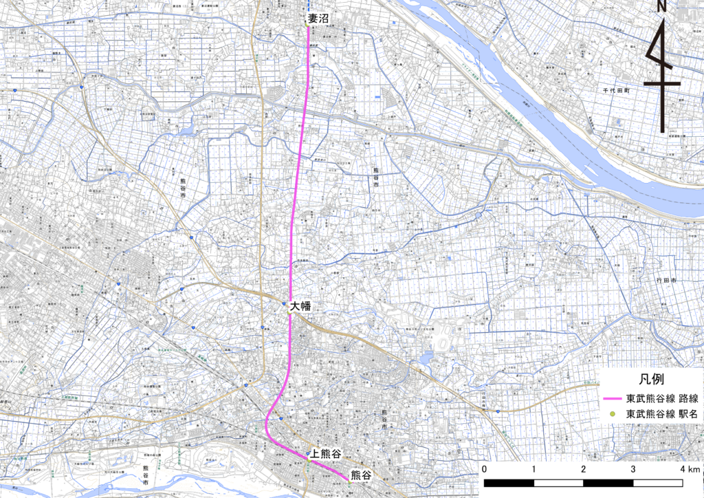 東武熊谷線の全体地図