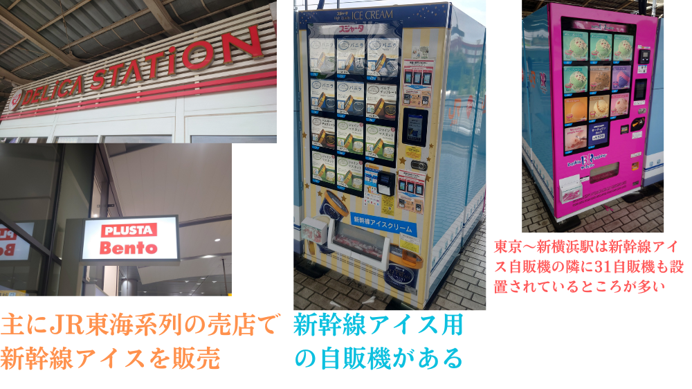 新幹線アイスが売っている場所